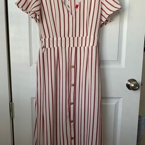 Stripped Red Dress Never Worn